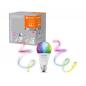 Preview: Set RGB LEDVANCE SMART+ bestehend aus E27 Lampe WiFi dimmbar 8,5W + 1 LED Streifen 2 Meter RGB + 1 LED Streifen 1 Meter RGB